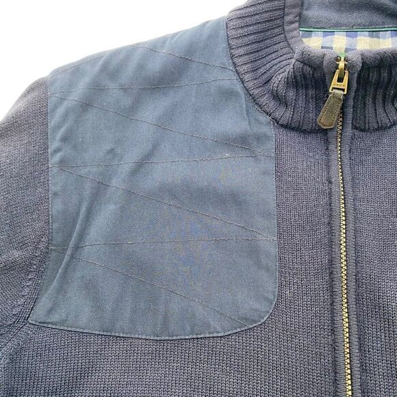 Orvis Men's Wool Ultimate Foul Weather Sweater Wool Blend Navy Blue Size L - Picture 8 of 9